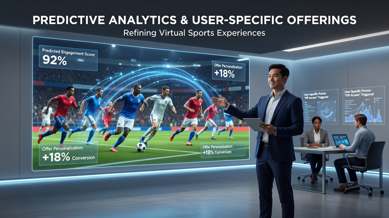 Virtual sports interface showing personalized bet options generated by analytics engines