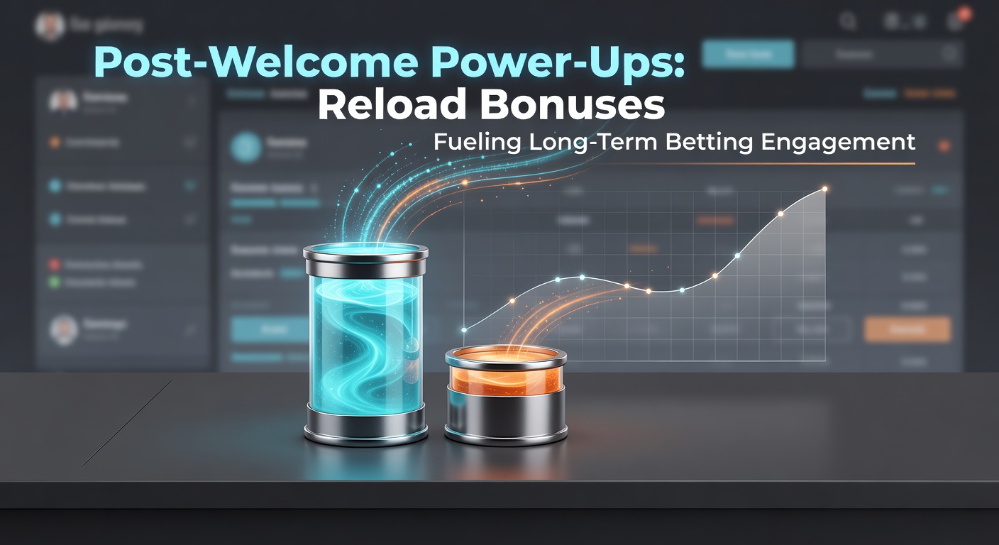 Sportsbook interface displaying a reload bonus offer with deposit match percentages and wagering requirements highlighted
