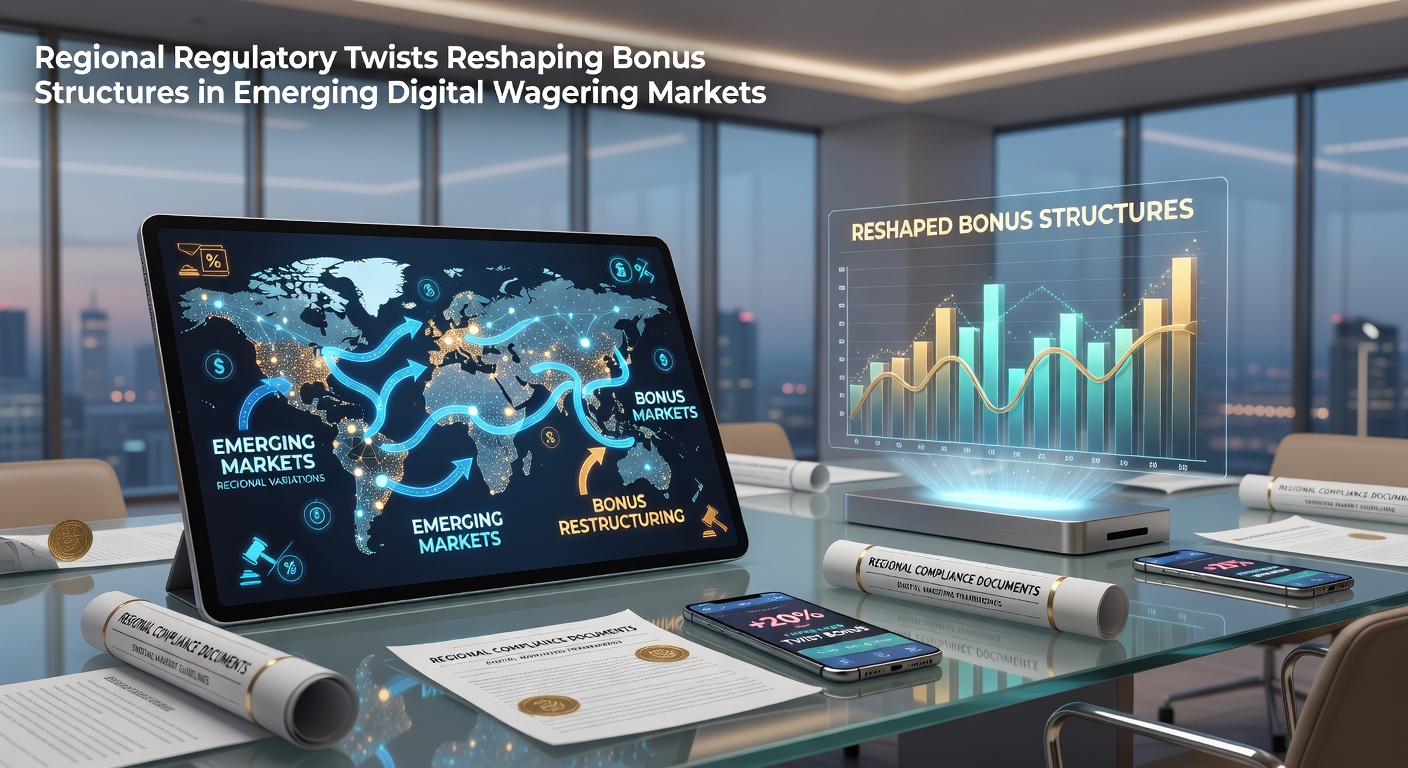 Regulatory officials reviewing digital wagering compliance documents in an emerging market setting