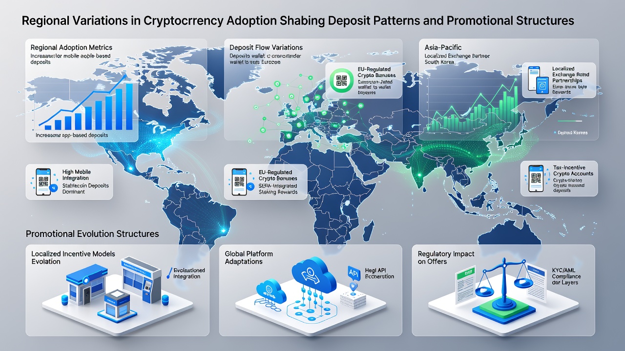 Infographic displaying deposit method breakdowns and promotional structures across wagering platforms in different global regions