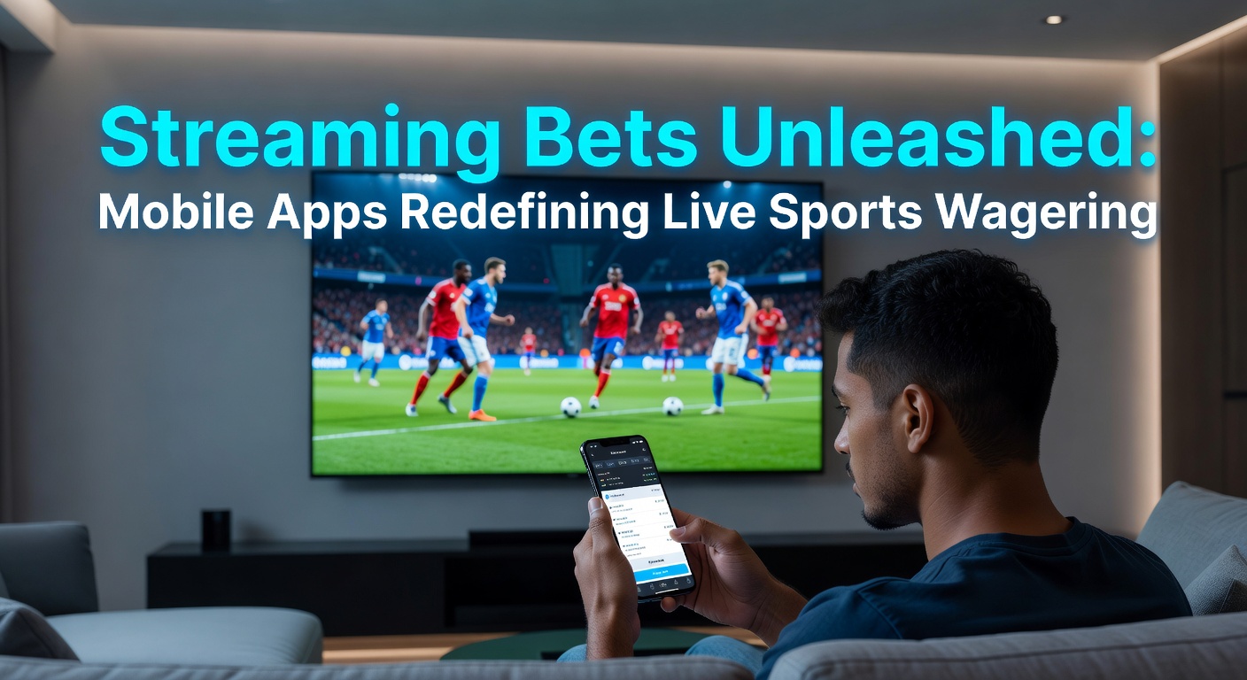 Smartphone displaying a live soccer match stream with overlaid betting odds on a sports betting app